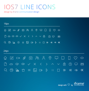 iOS7 Line Icons