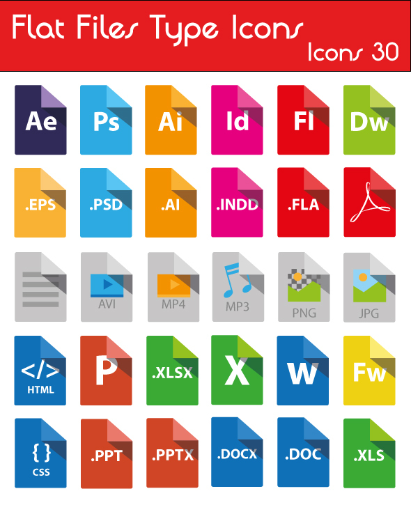 40+ File/Document Type Icon Sets For Free Download (Updated For 2018